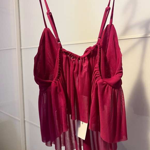 Urban Outfitters Lila Mesh Babydoll Cami top - Picture 6 of 8